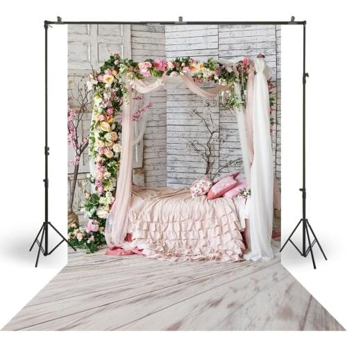 HUAYI Photography Backdrop Newborns Baby Birthday Studio Photo Background Interiors Room Bed Photoshoot Backdrops Props XT-6487