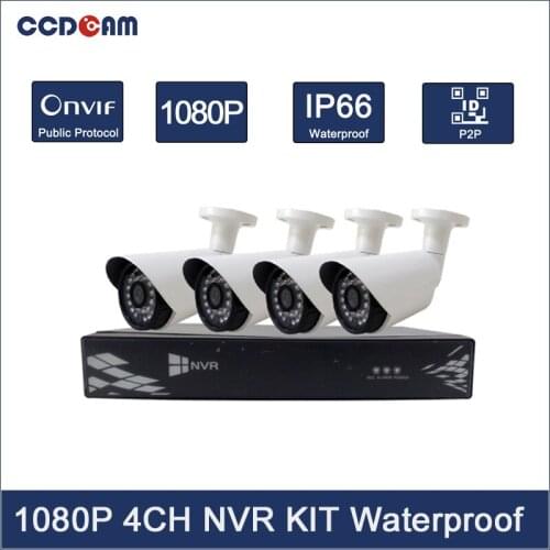 CCDCAM 1080P IP Camera with 4CH 1080P NVR Security 4CH NVR Kit CCTV System