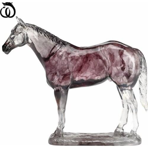 Horse Arts Sculpture Figurines Decor Abstract Animal Statue Resin Crafts Creativity Chinese Home Decoration Accessories R7150