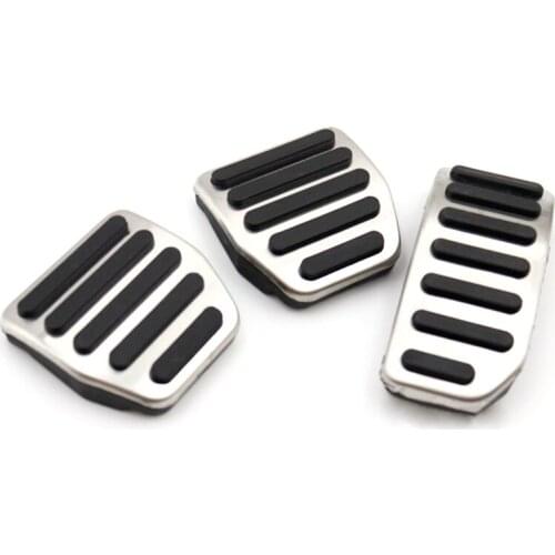 3pcs Car Manual NO DRILL Accelerator Gas Brake Clutch Pedal Cover Fit for Volvo S60 V60 XC60 S80 2012 2013 2014 2015 2016 2017