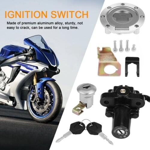 Fuel Gas Cap Ignition Switch Seat Lock W/ Key Set for Yamaha YZF R1 R6 FZ6 2001-2012 New
