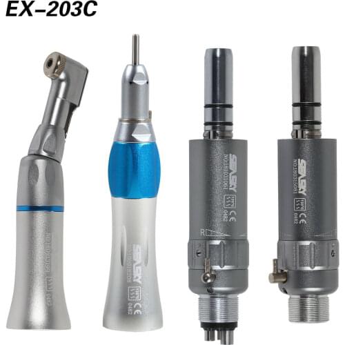 NSK Style Dental Low Speed Handpiece Kits 2/4Hole Connection Contra Angle & Straight & Motor