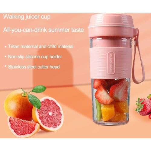 Portable Cordless Fruit Juicer USB Electric Handheld Smoothie Maker Blender Stirring Rechargeable Mini Portable Juice Cup Water