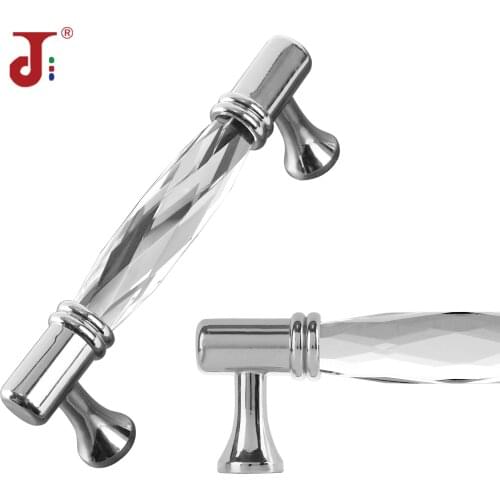 96/128mm High Quality Crystal Zinc Alloy Handle For Furniture Door Knobs Kitchen Cabinet Pull Luxury Handle