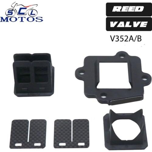 Sclmotos- V352A/V352B Motorcycle Reed Valve System Intake Carbon Fiber Reed Valve For Yamaha YW50 Zuma50 2002-2005 2008-2011