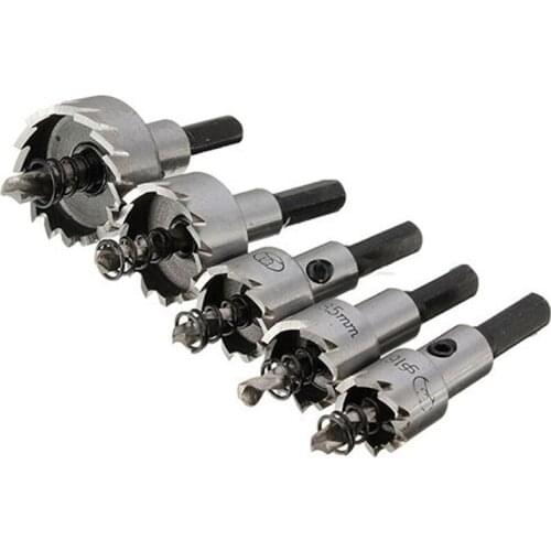 5pcs High Quality 16-30mm HSS Drill Bit Hole Saws Set Alloy Wood Hole Cutter Tool with Wrench