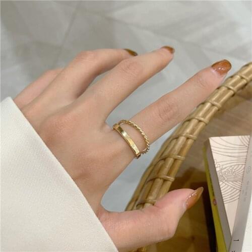 Timlee R007 New Popular Personality Geometry Alloy Finger Rings,Simple Accessories Wholesale