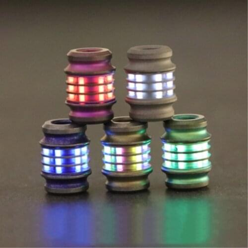 1PC EDC Titanium Paracord Beads Knife Beads Umbrella Rope Cord Beads Lanyard Pendants Tools Can be Installed With Tritium Tube