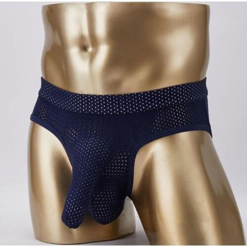 Panty Protruding Pouch Lightweight Nylon Men Sexy Trunk Underwear for Honeymoon трусы мужские