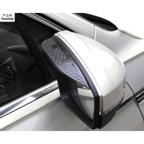 Carbon Fiber 2pcs/lot Rearview Mirror Rain Eyebrow Car Sticker Accessory Car Styling for 2010-2018 Volkswagen VW Tiguan mk1 mk2