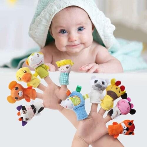 Animal Hand Puppet Cartoon Plush Toys Baby Educational Animal Hand Puppets Pretend Telling Story Doll Toy for Children Kids