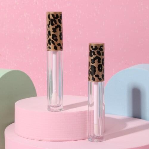 1Pcs 3ml Refillable Lip Gloss Bottle DIY Empty Lip Oil Tube Container Makeup Tool Leopard Print Lip Glaze Tube Balm Container