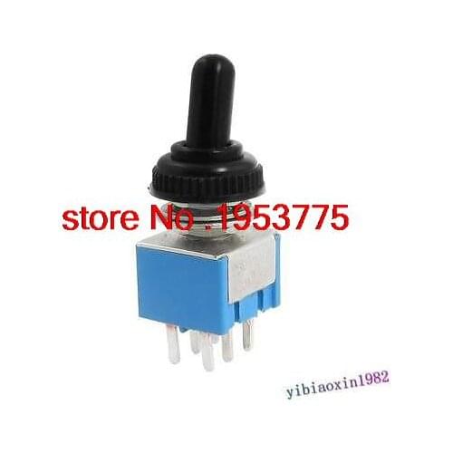 10pcs AC 250V 3A 125V 6A ON/OFF/ON 3 Position DPDT Toggle Switch with Waterproof