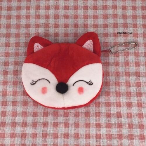 2Designs , 10CM AND 22CM For Choice - New Ladys FOX Plush Coin Purse BAG Pouch ; Gift Pendant Pocket Coin Wallet BAG