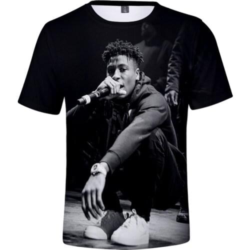 2021 Hot Rapper Blueface 3D Print T-shirt Men/Women Summer Fashion Casual Short Sleeve Blue Face Hip Hop T Shirts Trendy Clothes