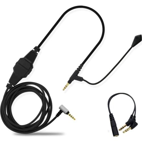 3.5mm Boom Microphone Volume Cable For V-MODA Crossfade M-100 LP LP2 M-80 V-80 To Gaming Headphone For Skype PS4 Xbox One Phones