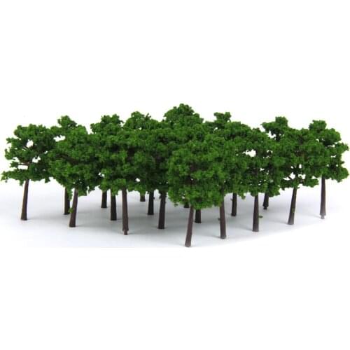 40pcs Model Tree Train Railroad Architecture Diorama Z Scale for DIY Crafts or Building Models (5cm Green)