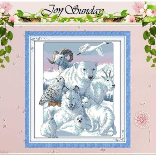 Arctic AnimalsCounted Cross Stitch 11CT 14CT Handmade Cotton Cross Stitch Set animals Cross-stitch Kits Embroidery Needlework