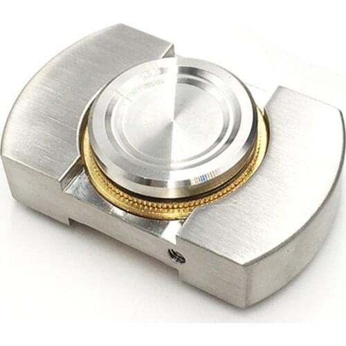 Stainless Steel Block Hand Fidget Finger Spinner Spinning Top Novelty Gryo Toys