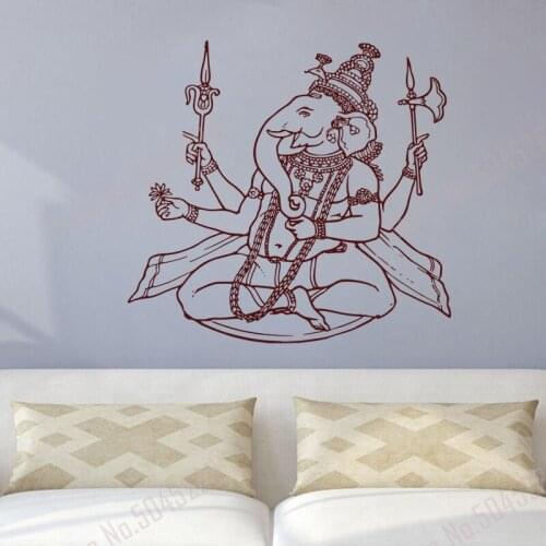 God elephant Hindu religion Shiva wall decal faith temple decoration decal religion of India peace Z538