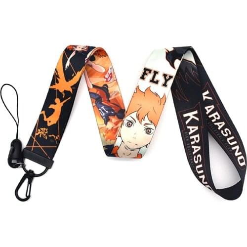 Volleyball Prince.Anime ID Badge Holder,Breakaway Lanyard Keychain (black+Orange)