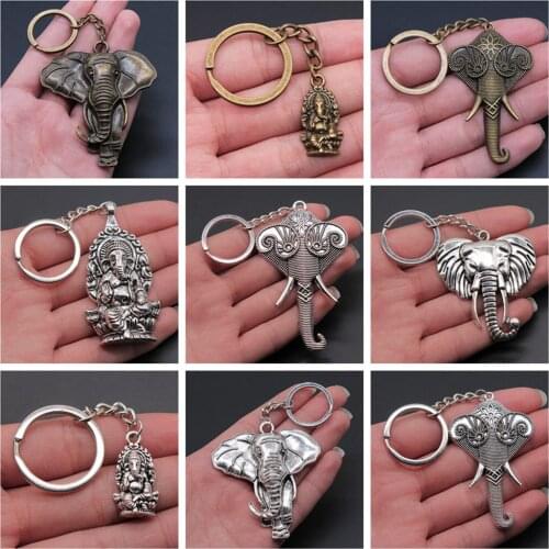 1 Piece Keychain Elephant Head Elephant Deity keychain keyring keychains for women car key chain