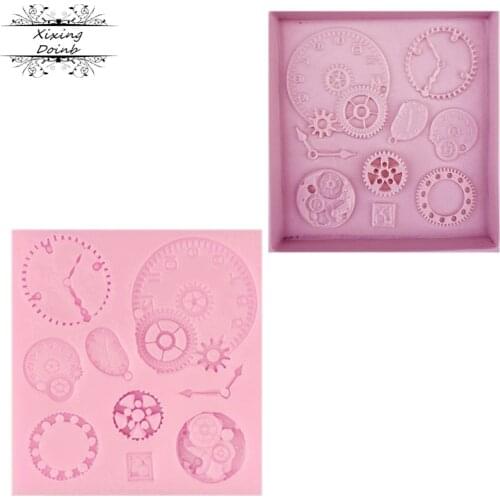 Clock/Watch Shape Silicone Cake Mold For Cakes Decoration tools Fondant Sugar Craft Tools Kitchen accessories resin mold