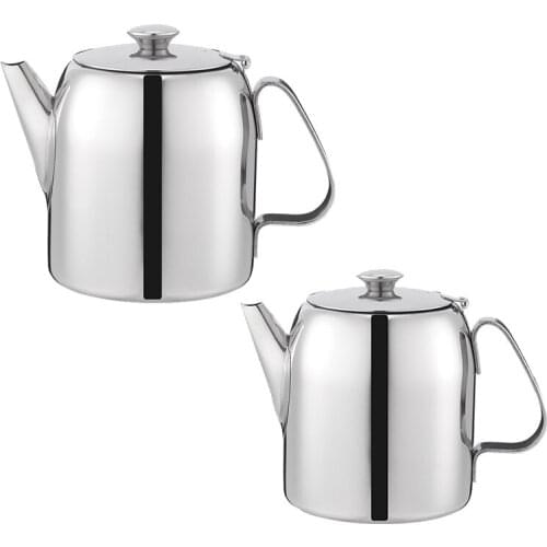 Stainless Steel Teapot Coffee Pot Kettle with Filtering Holes Home Kitchen Bar Coffee Shop Accessories
