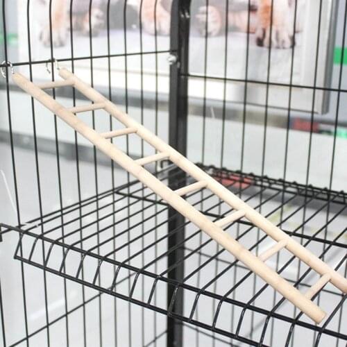 1PCs Swing Wooden Climbing Ladder Bird Ladders Parrot Toys Scratcher Hamsters Toy HandCraft Birdcage Hanging Decoration Supplies