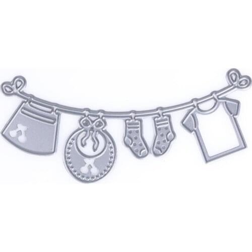 Baby Clothes Metal Cutting Dies Stencils for DIY Scrapbooking Photo Album Gift Cards Making Baby Shower Supplies