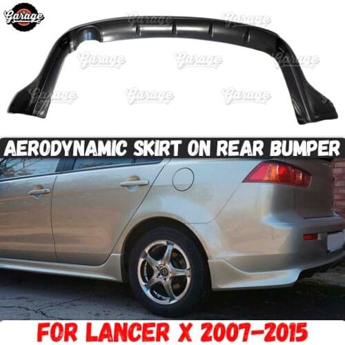 Diffuser for Mitsubishi Lancer 10 2007-2015 of rear bumper ABS plastic one pipe pad body kit accessories car tuning styling