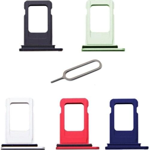 For Apple iphone 12 Mini Single SIM Card Tray Sim Card Holder With Free Eject Pin Silver Black Blue Red Green Purple Color