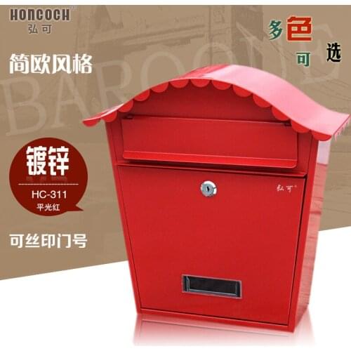 European style retro outdoor villa letter box, wall-mounted rainproof large size suggestion box decoration