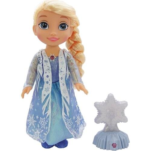 Genuine Disney Q Version Frozen Princess Aisha Luminous Intelligent Sensor Sound and Light Doll Girl Toy