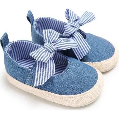 Small Fresh Bow Princess Baby Step Shoes Baby Girls Newborn PU Prewalker Kids Toddler Shoes For 0-18M Girls