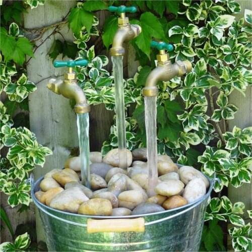 Invisible Flowing Spout Watering Can Fountain Zinc Alloy Floating Tap Fountain for Home Garden Courtyard Decoration GQ