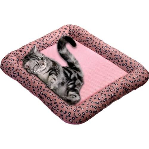 Dog Cooling Mat Pet Ice Mat Teddy Mattress Pet Cooling Mat Bed Cat Keeps Cool in Summer Multi-color Ice Silk Cooling Dog Mat