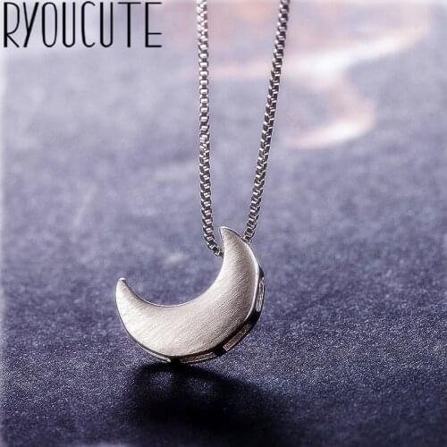 Bohemia Real Silver Color Moon Long Choker Necklaces For Women Wedding Jewelry Gift Boho Necklace joyas de plata