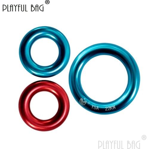 PB Playful bag Aluminum alloy small ring outdoor climbing top rings multifunctional safety belt ring 22KN safety accessory ZL102