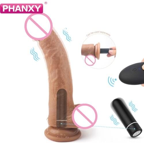PHANXY Wireless Remote Vibrator Big Dildo Anal Sex Toys For Woman Masturbator Suction Penis Huge Dildo Realistic Sex Toy For Men