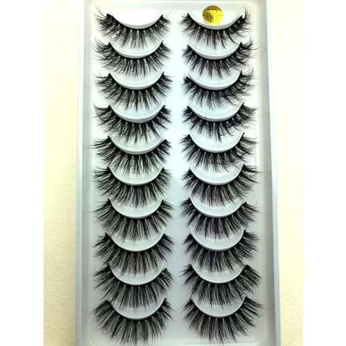 QUXINHAO 10pairs Natural Thick multi-layer curl Soft Eyelash Extension False Eyelashes Silk Fake Lashes for Makeup tools