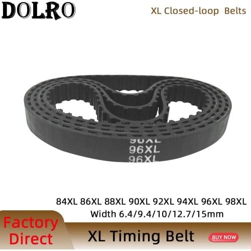 XL Timing belt 84/86/88/90/92/94/96/98 Width 6.4/9.4/10/12.7/15mm Teeth 42 43 44 45 46 47 48 49 Synchronous Belt 84XL 86XL 90XL