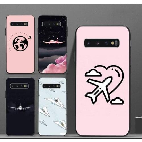 Aircraft Airplane fly travel cloud Phone Case For Samsung A50 A51 A71 A20E A20S S10 S20 S21 S30 Plus ultra 5G M11 funda shell