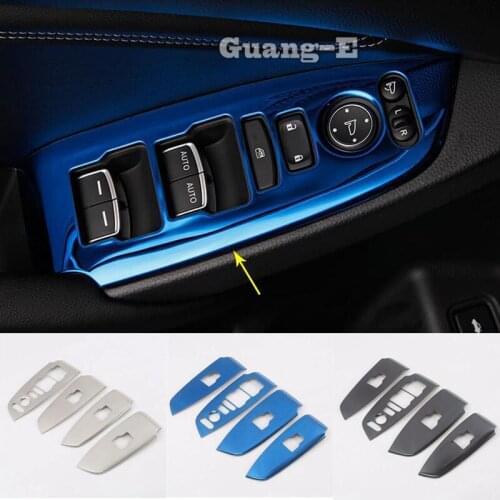 Car Styling Cover Door Window Glass Panel Armrest Lift Switch Button Trim Frame 4pcs For Honda Accord Sedan 10th 2018 2019 2020