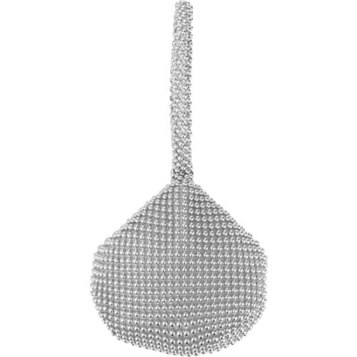 Mini Rhinestones Evening Bag Elegant Retro luxury women bag party pouch with Aluminum Pearls Open Style Lady Purse Bag