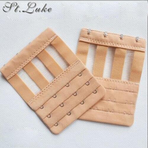 High quality Ladies Useful black white Bra Extenders Strap clasp Extension 3 Hooks 3 Rows Adjustable Belt Buckle accessory DIY