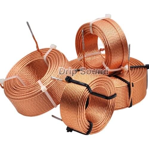 1pcs 0.8mH-1.6mH 0.35mmx7 Multi Strand Wire Speaker Crossover Audio Amplifier Inductor Oxygen-Free Copper Wire Coil #Copper