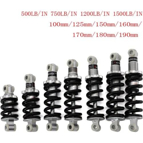 100mm 150mm180mm 200mm 750lb 1000lb Rear suspension shock for 47cc 49cc super minimoto atv electric scooter mini pocket bike