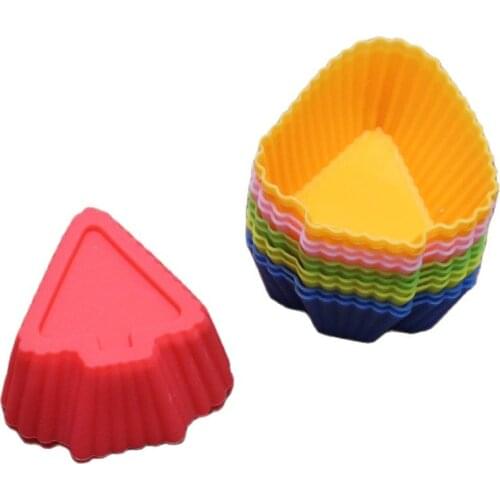 12pcs/set Tree Shape Silicone Muffin Cupcake Mould Case Bakeware Maker Mold Tray Baking Cup Liner Baking Molds 3cm D715