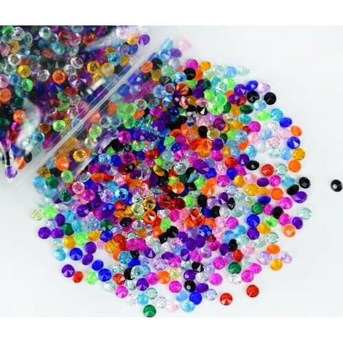 2000pcs/Bag Shiny Colorful Wedding Decoration Acrylic Crystals Diamond Table Scatter Confetti Vase Filler Festival Party Supply